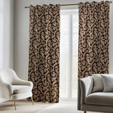 Draperie Blackout crem model maro inchis (2025) Perdele de Poveste